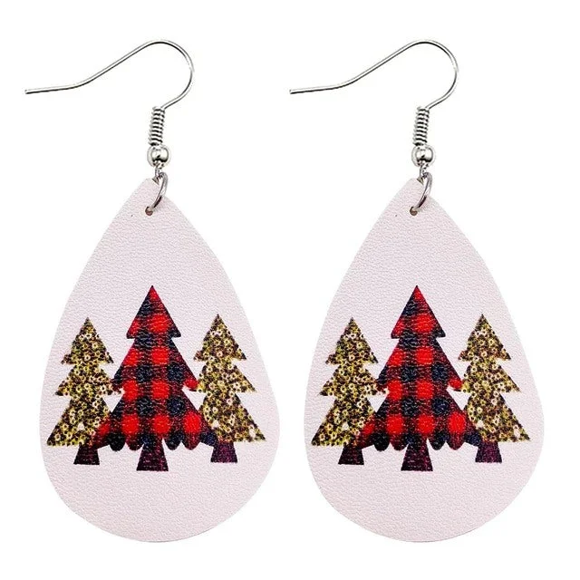 Women’s glamorous earrings-White Christmas Tree Drop Earrings