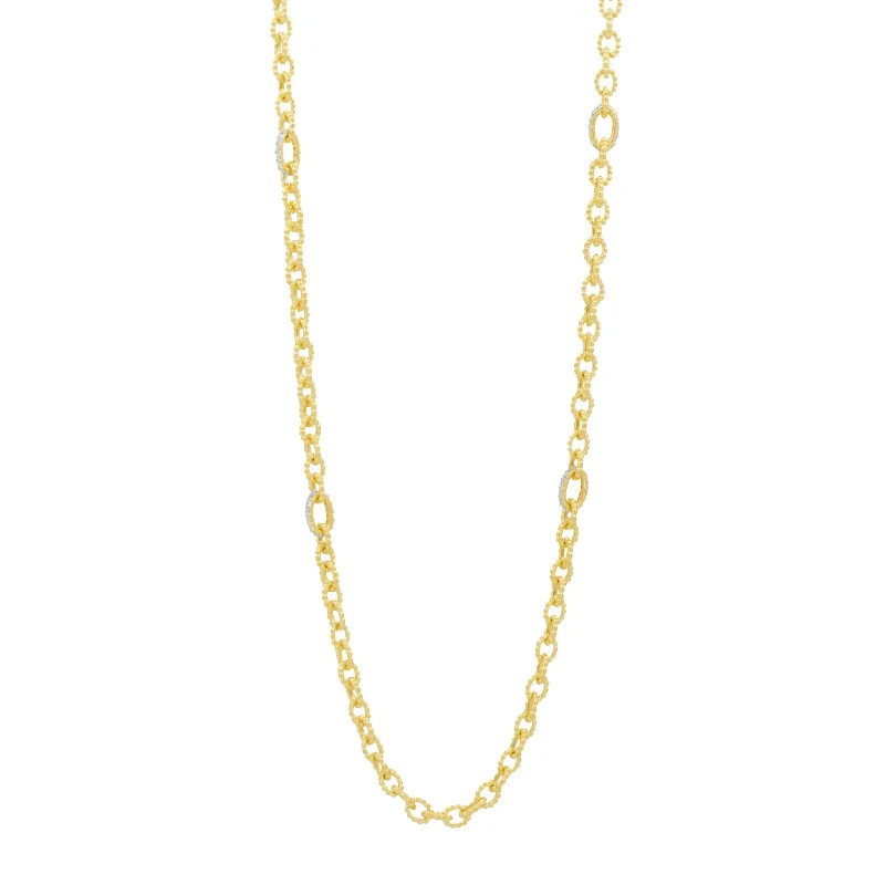 Women’s adjustable chain necklaces-Sparkling Coastal Link Necklace