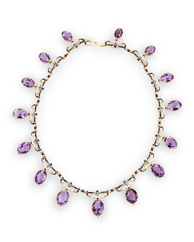 Women’s pearl necklaces-Giuliano Renaissance Revival Amethyst Necklace