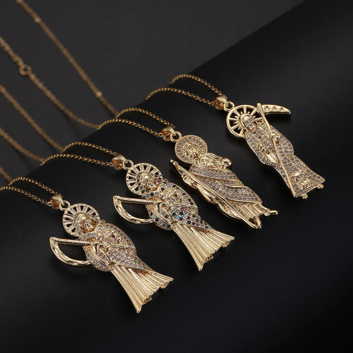 Women’s multi-layered necklaces-Casual Simple Style Shiny Human Copper Inlay Zircon Women'S Pendant Necklace