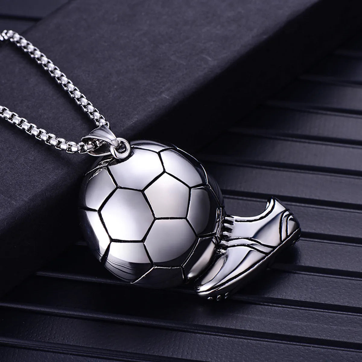 Football + Stainless Steel Bracelet