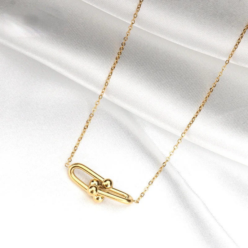 Women’s silver chain necklaces-Clip Necklaces