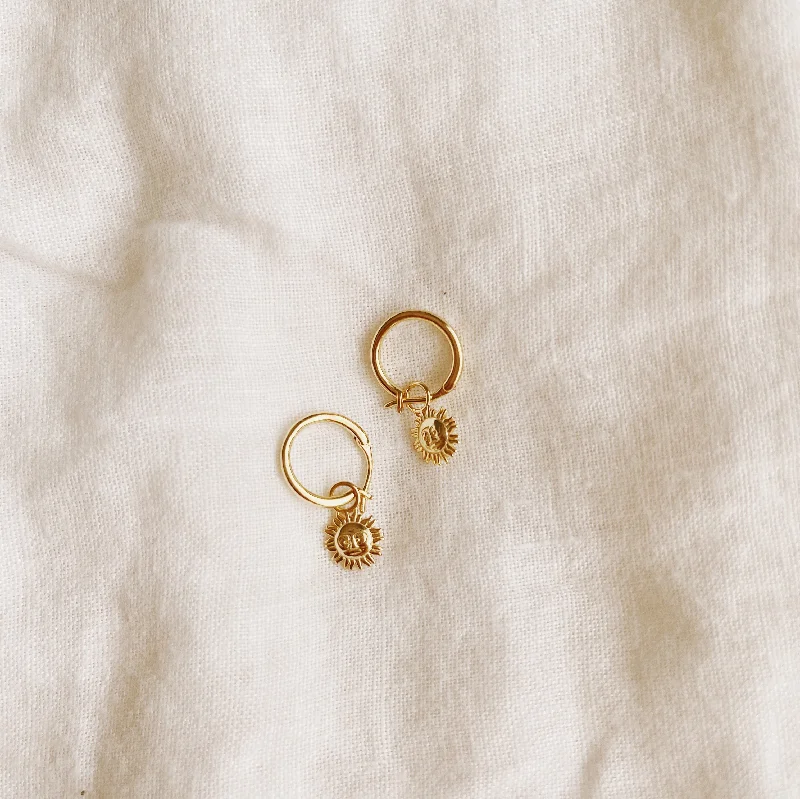 Women’s luxury gold earrings-Tess & Sarah Hoops