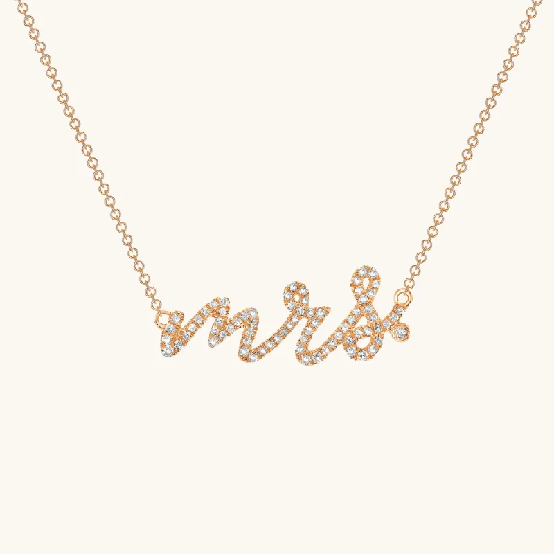 Women’s opal necklaces-Diamond Mrs. Necklace