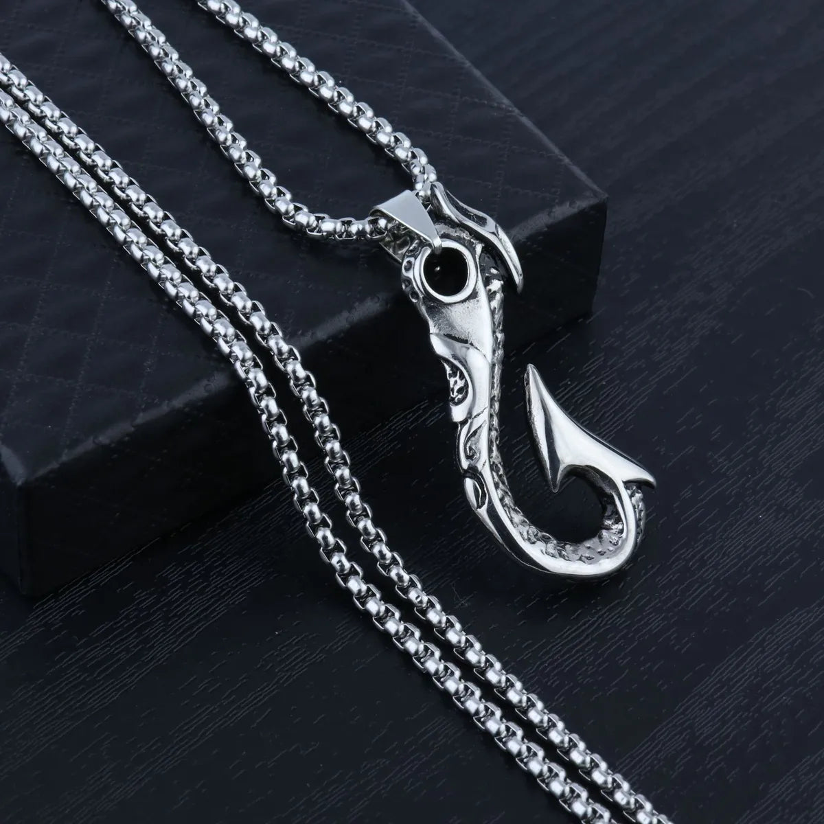 Fishhook Titanium Steel Necklace