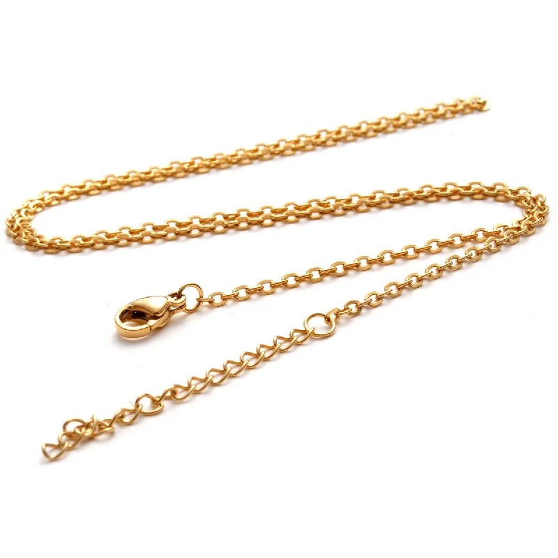 Gold 2mm-45 + 5cm Tail Chain