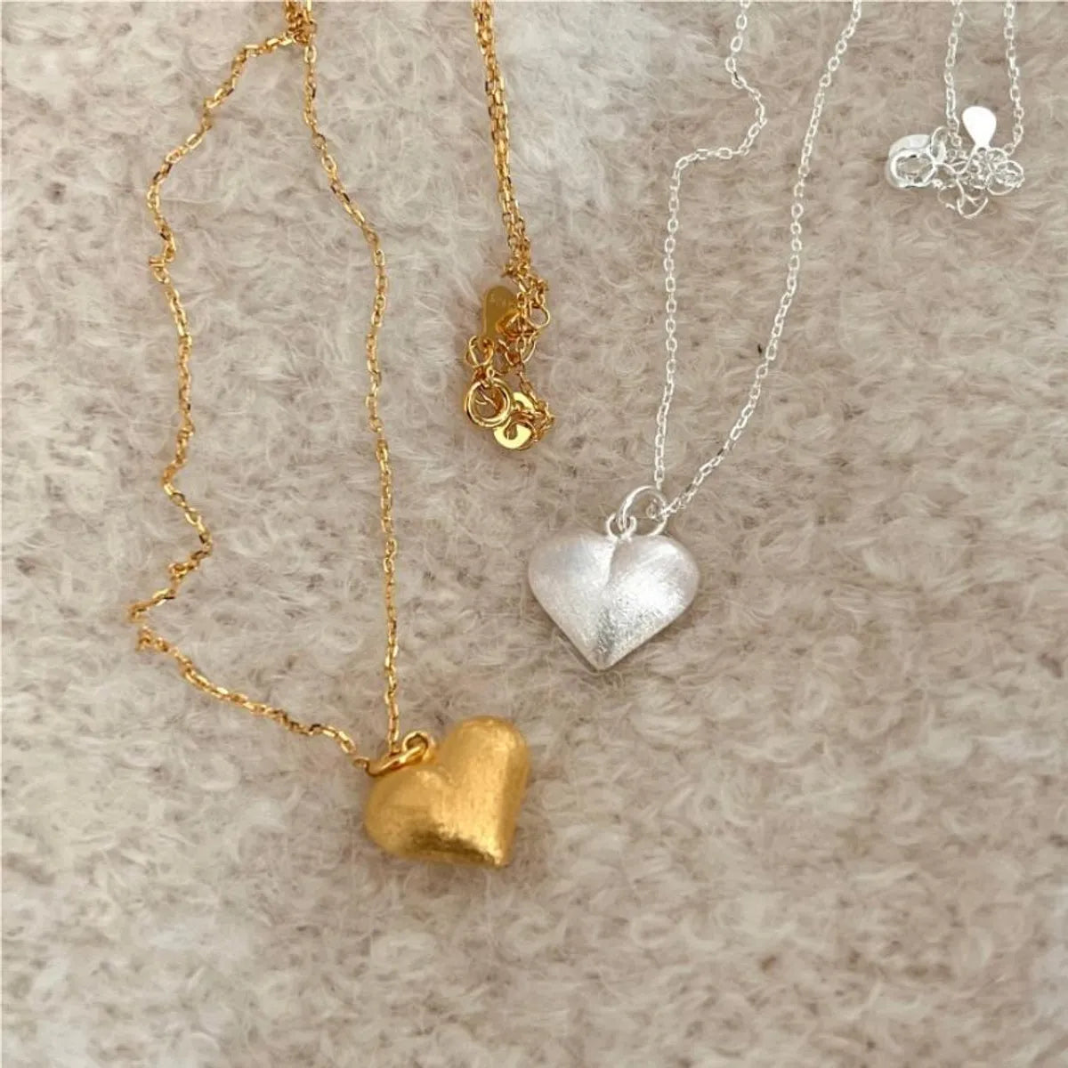 Women’s rose gold necklaces-Wholesale Simple Style Heart Shape Sterling Silver Pendant Necklace