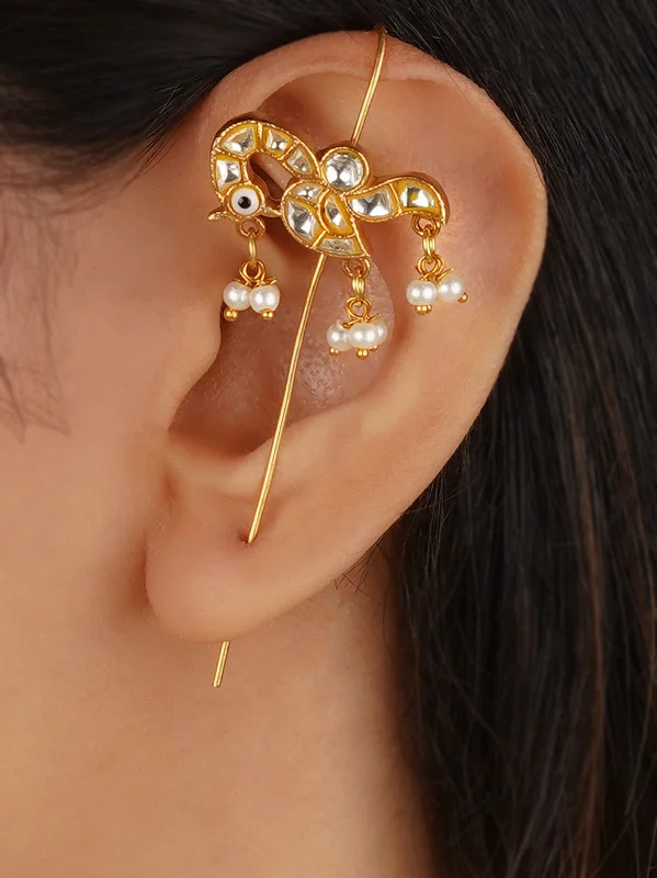 Women’s modern earrings-Gold Plated Earrings - TR-EAR156