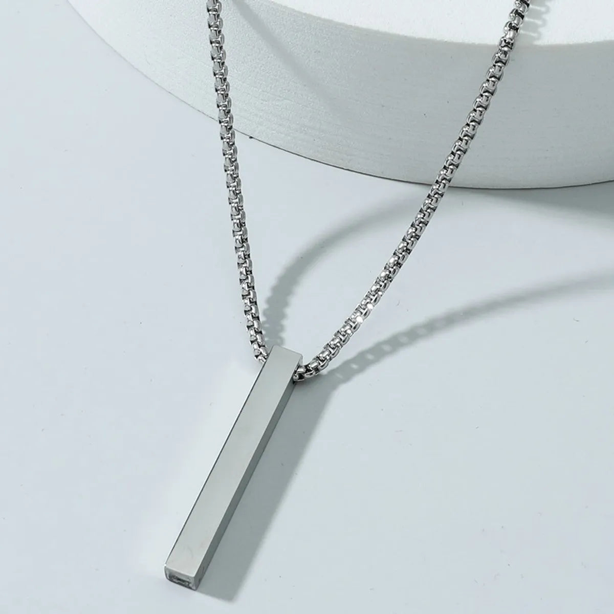 Women’s vintage-inspired necklaces-Simple Style Geometric Stainless Steel Titanium Steel Plating Men'S Pendant Necklace