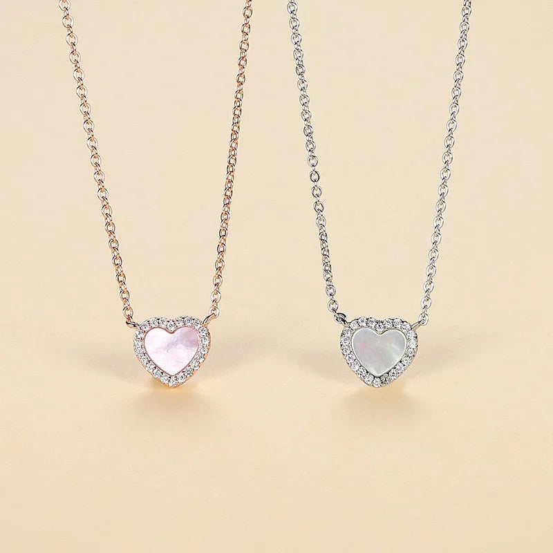 Women’s birthstone necklaces for moms-Ig Style Sweet Heart Shape Brass Gold Plated High Carbon Diamond Pendant Necklace In Bulk