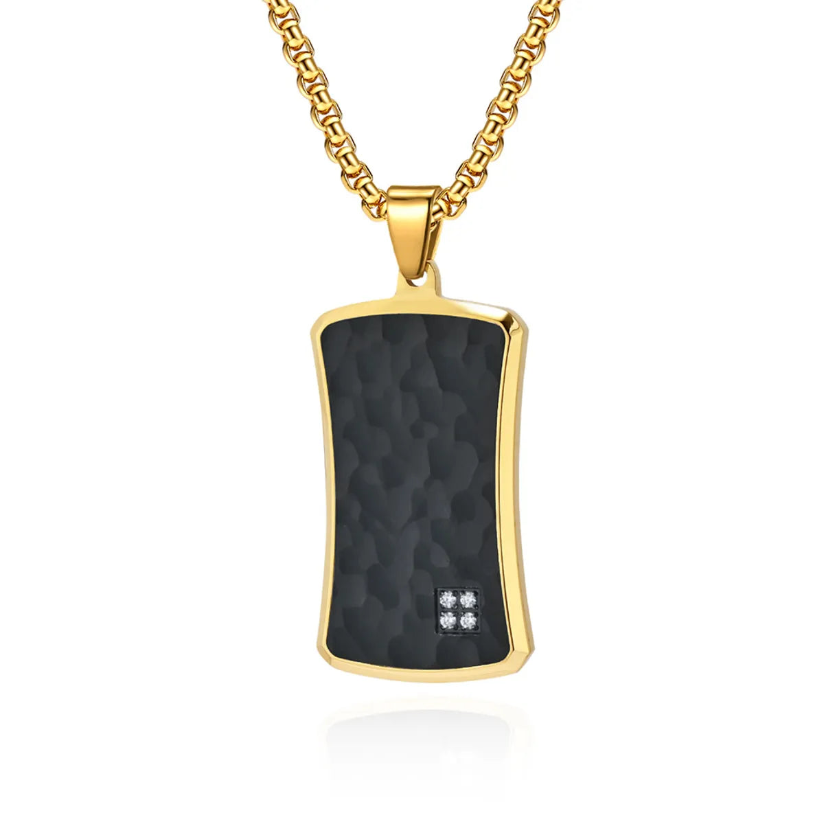 Single Pendant Black with Gold