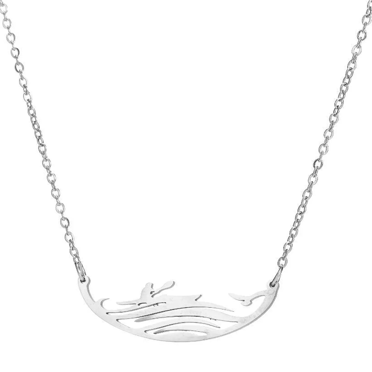 Kayak Necklace Steel Color