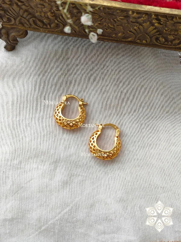 Women’s drop earrings-Gold Plated Temple Earrings - TMPEAR55