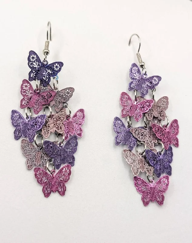 Women’s modern earrings-Beautiful Butterfly Chandelier Earrings