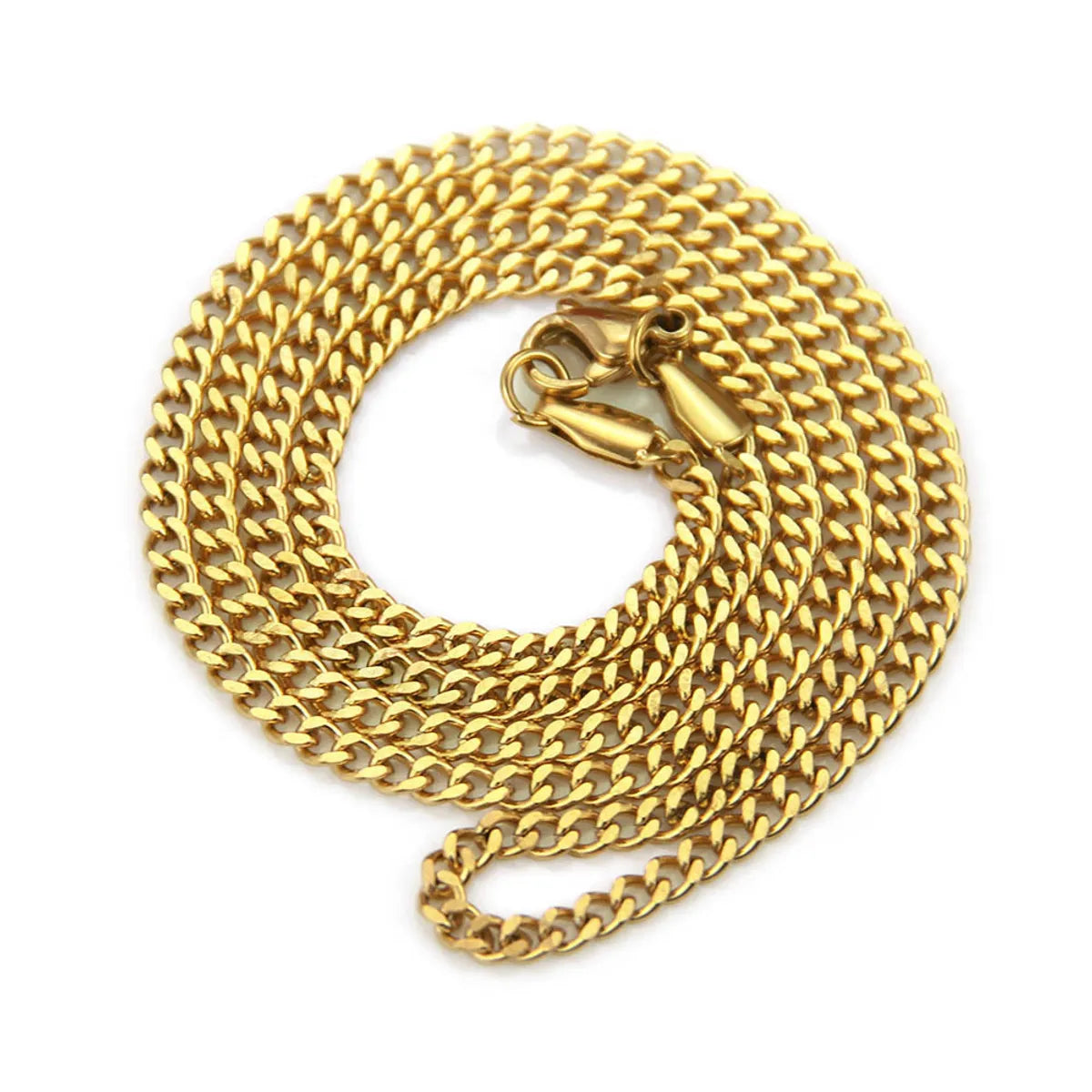 Golden-45 * 0.3cm Stainless Steel Cuban Link Chain