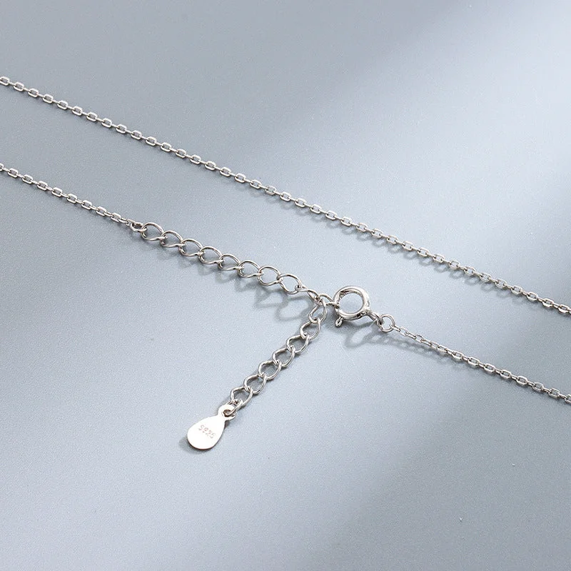 White Gold Plated Cross Chain 40 5cm