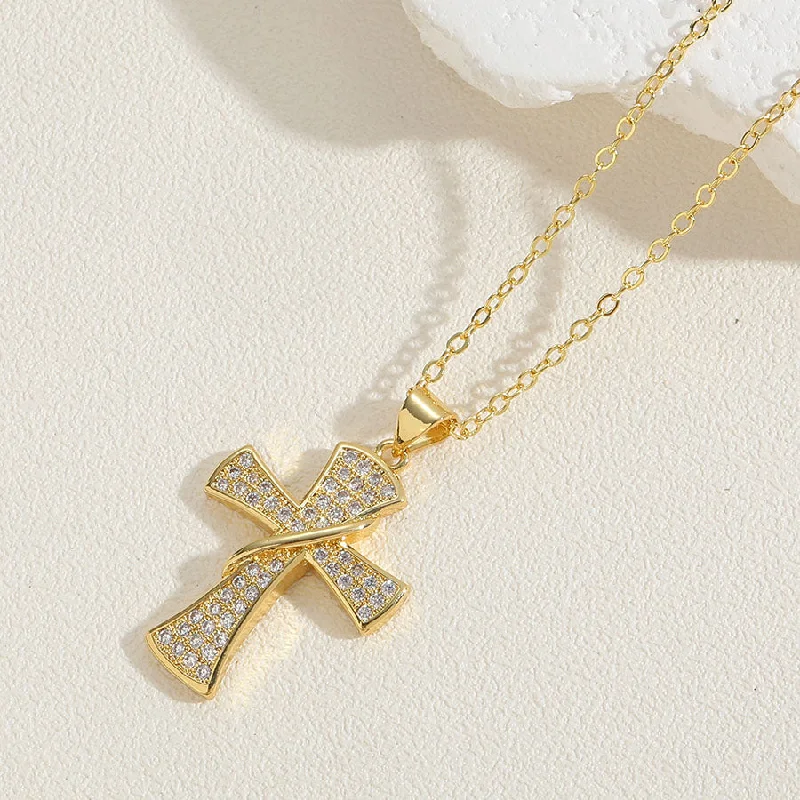 White Zircon Cross