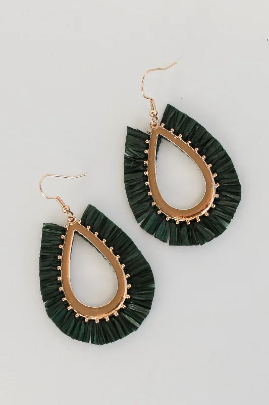 Women’s hoop earrings-Rowan Fringe Teardrop Earrings