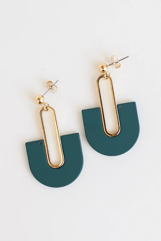 Women’s stacked earrings-FINAL SALE - Angela Acrylic Statement Earrings