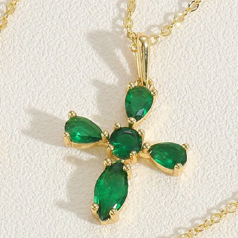 Green Zircon Cross