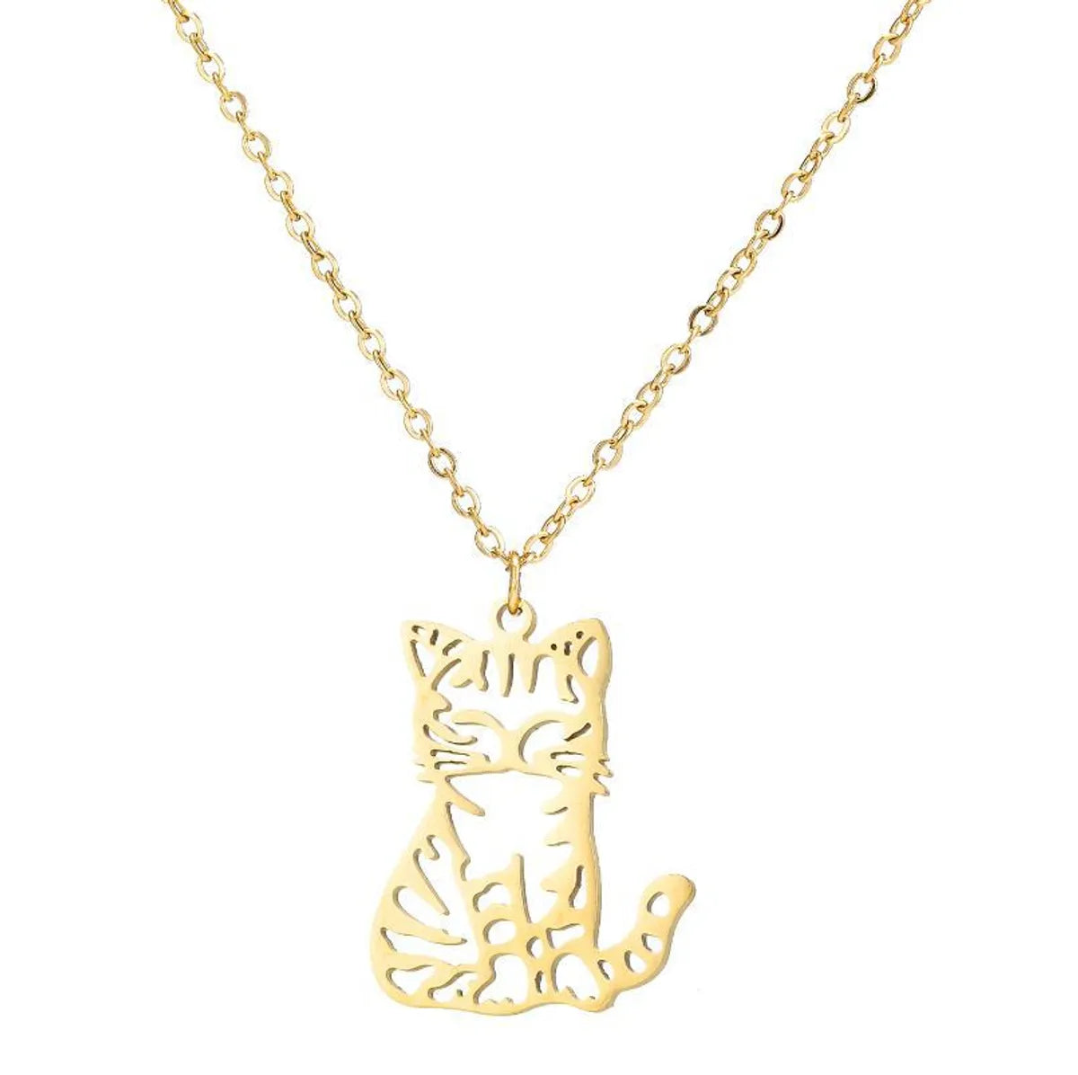 Cat Necklace Gold #2