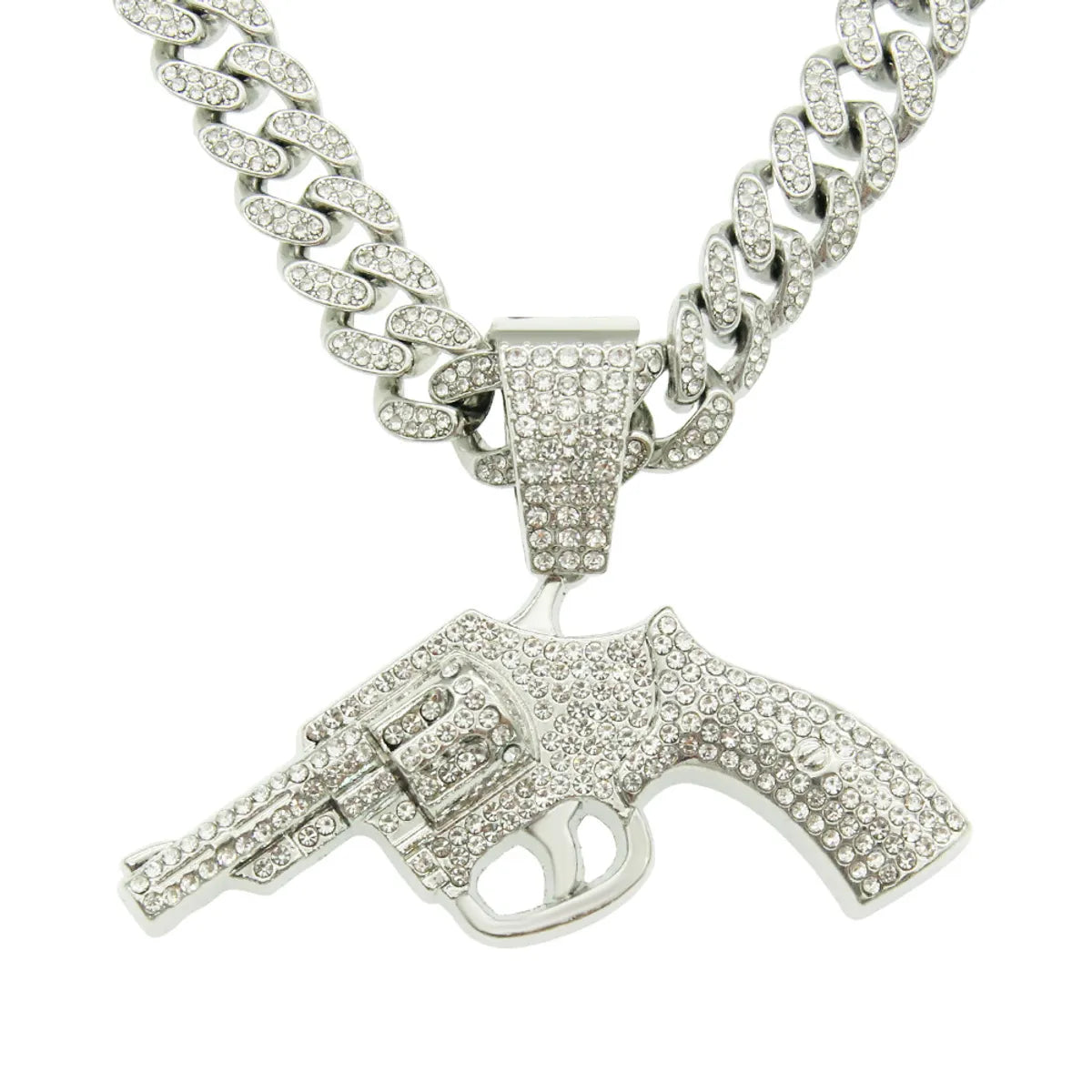 Silver (Gun)-with 5525 Models 50cm Cuban Link Chain