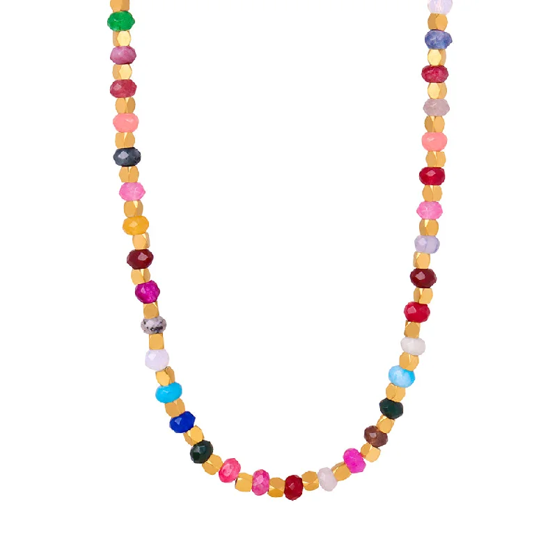 Colorful Tourmaline Necklace-42 5cm