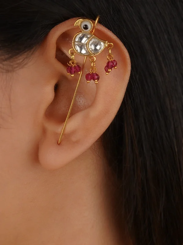 Women’s glamorous drop earrings-Gold Plated Earrings - TR-EAR196