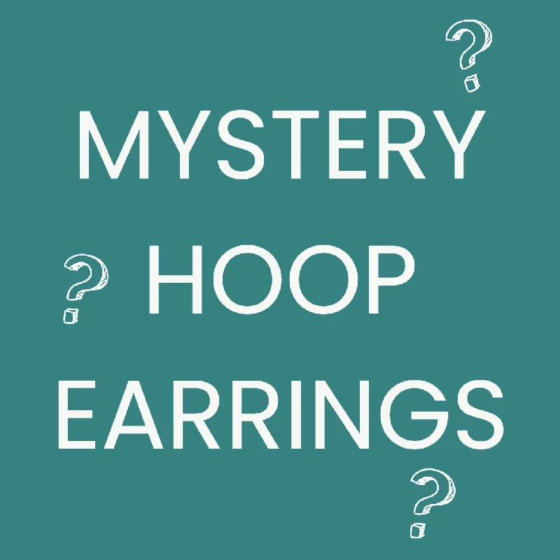 Women’s birthstone earrings-Mystery Hoop Earrings