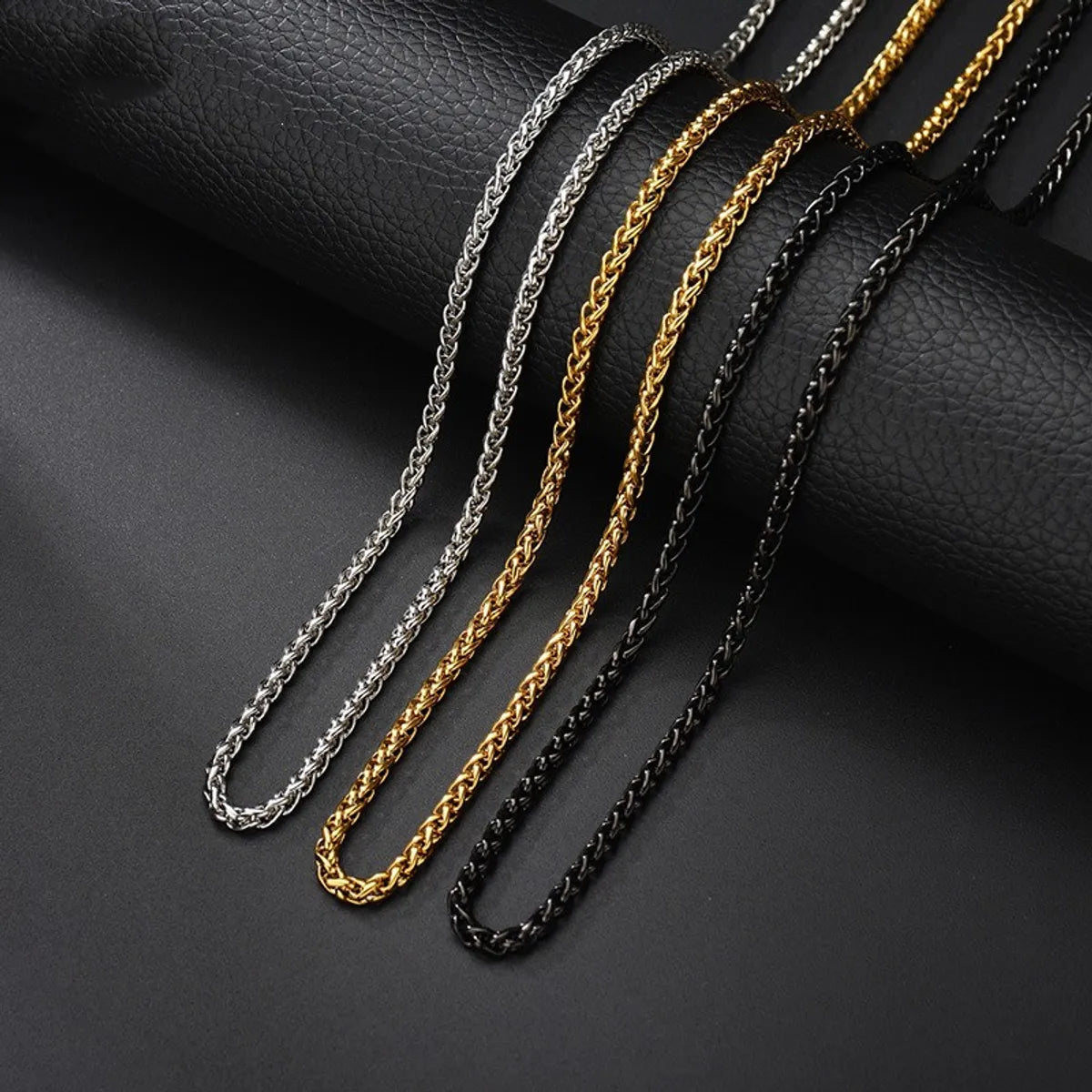 Women’s minimalist gold necklaces-Fashion Geometric Stainless Steel Plating Necklace 1 Piece