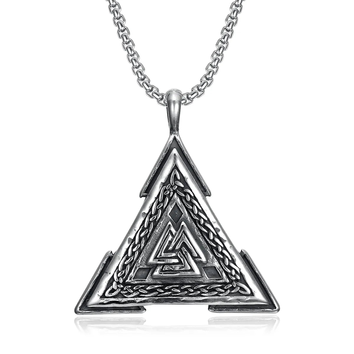 Women’s modern necklaces-Punk Triangle 304 Stainless Steel Patchwork Unisex