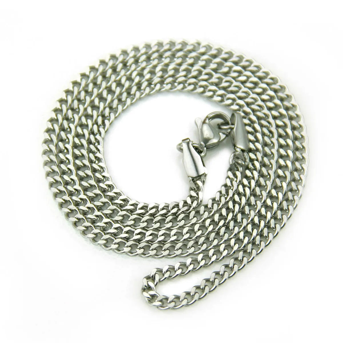 Silver-60 * 0.3cm Stainless Steel Cuban Link Chain