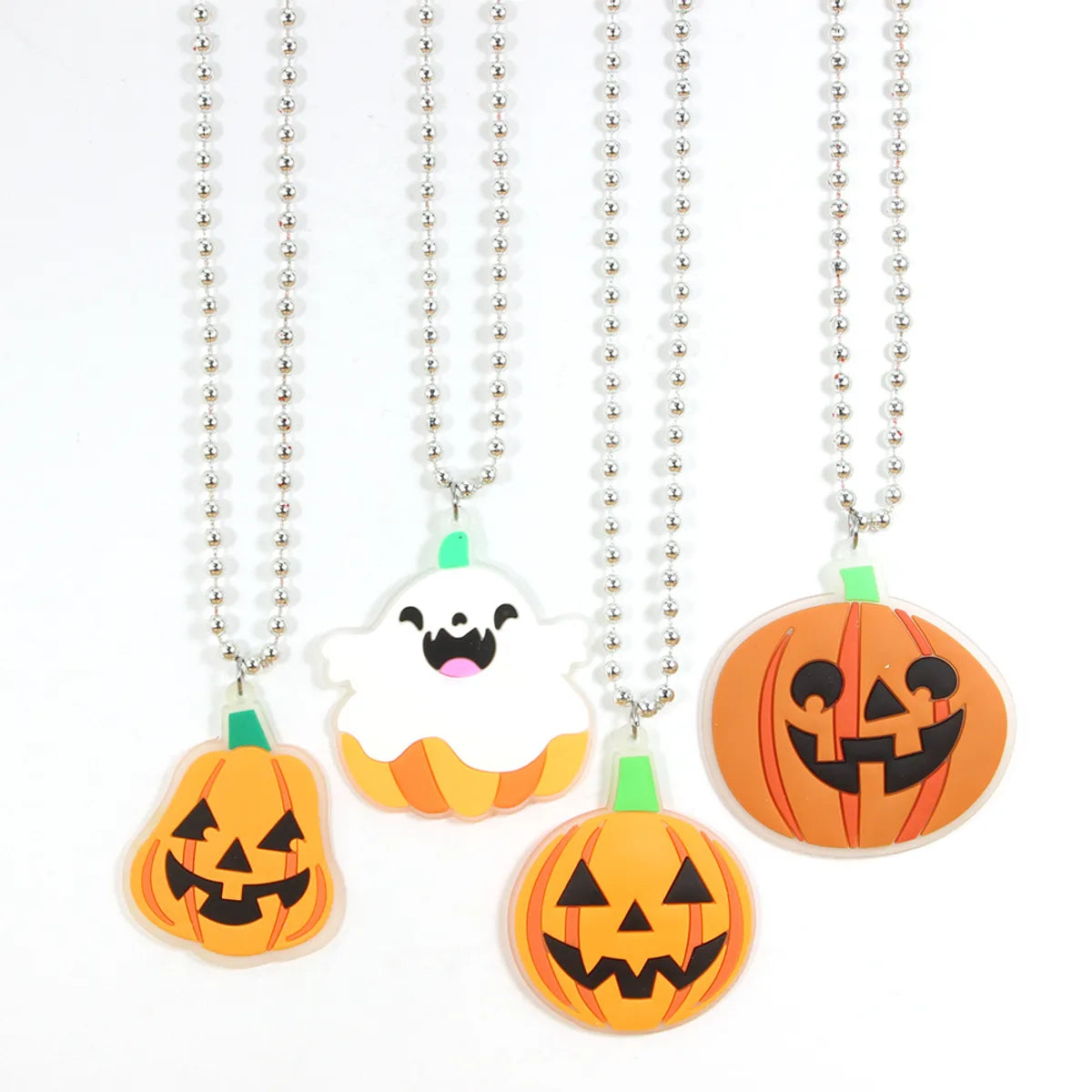 Women’s tanzanite necklaces-Cute Pumpkin PVC Halloween Unisex Pendant Necklace