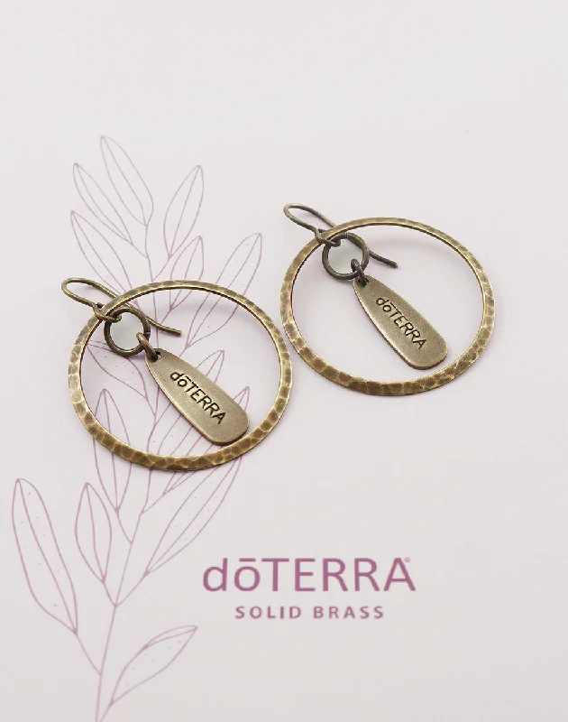 Women’s antique earrings-doTERRA BALANCE Logo Earrings