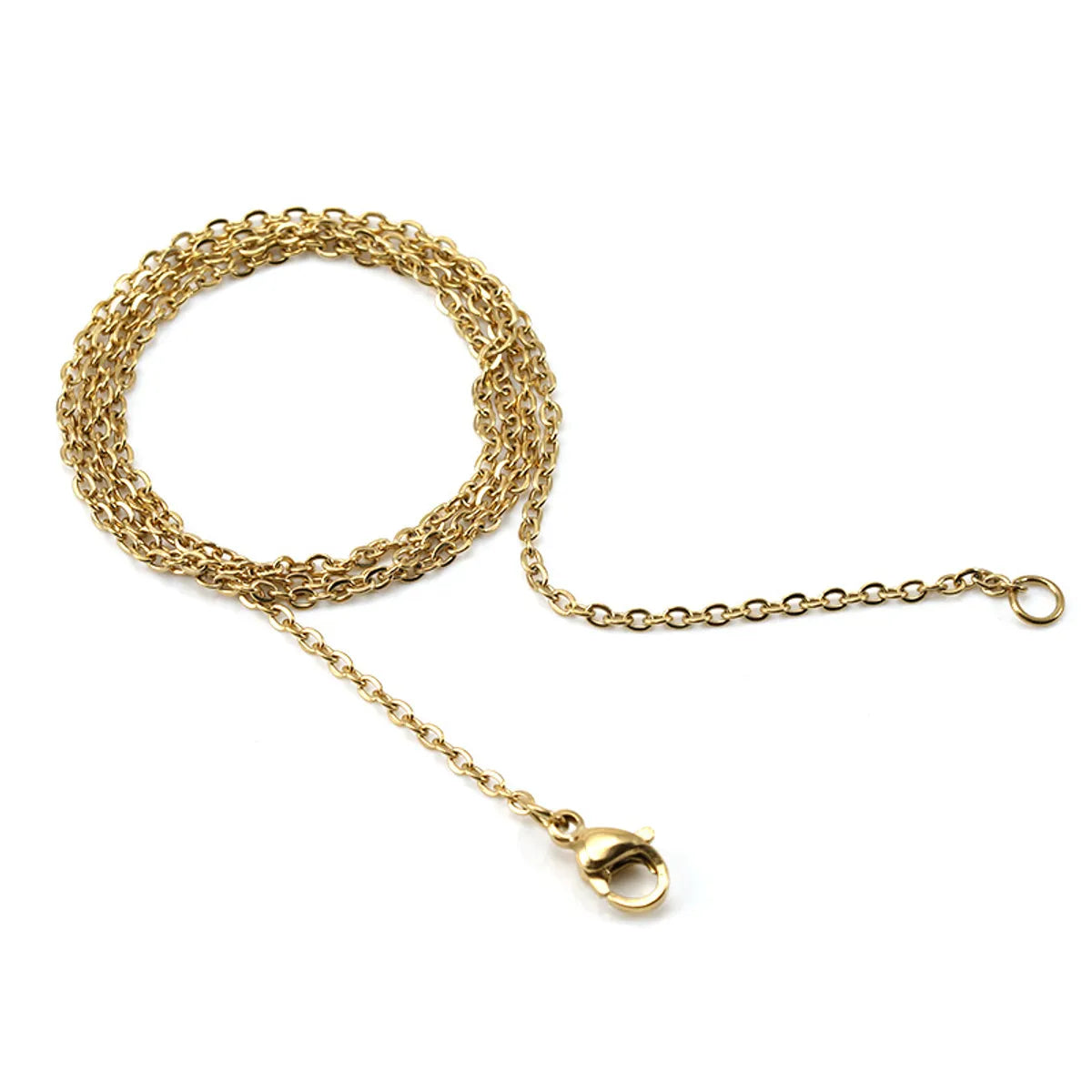 Women’s luxury gold necklaces-Simple Style Geometric Stainless Steel Chain Gold Plated Necklace