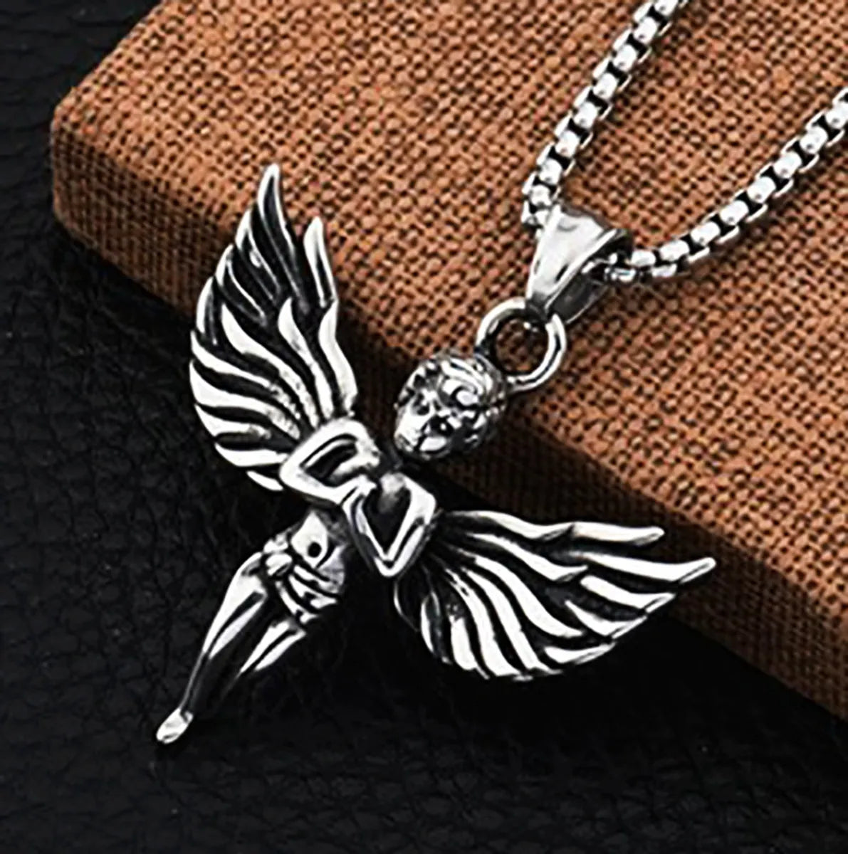 Angel Titanium Steel Necklace