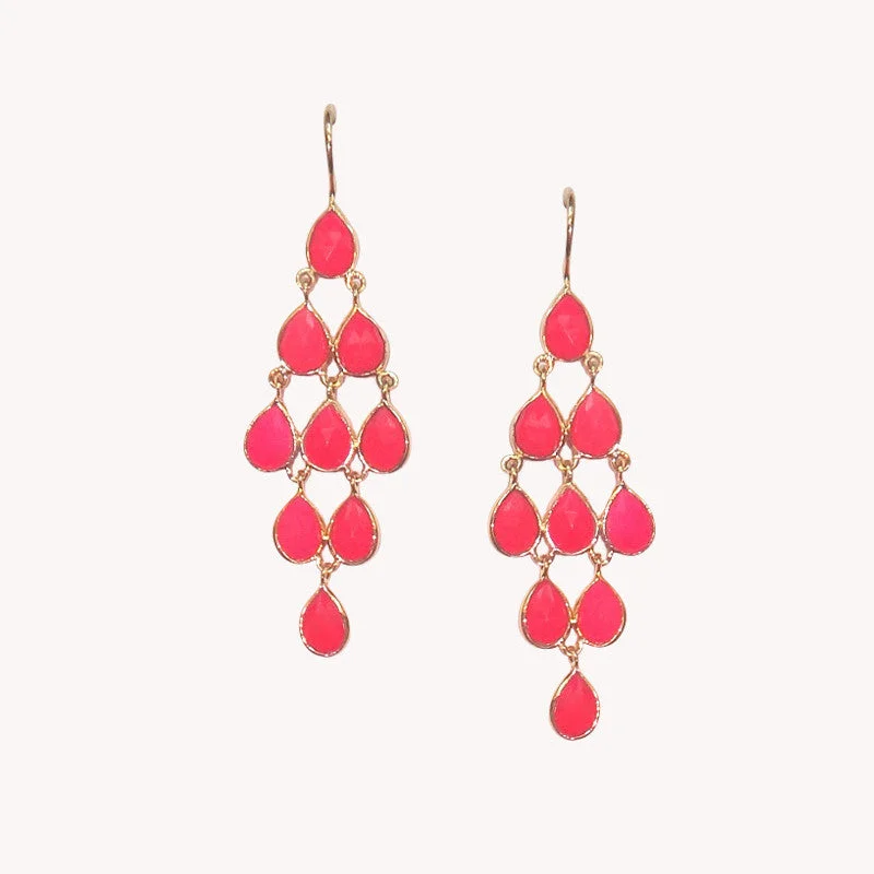 Women’s long drop earrings-9 Teardrop Dangle Small - VIEW MORE STONES