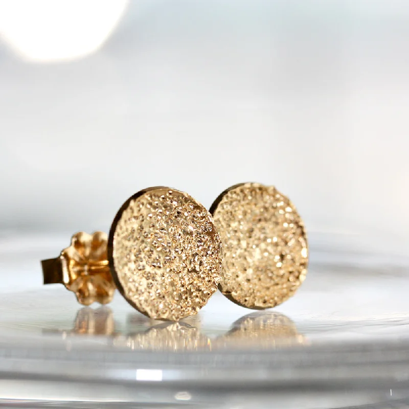 Women’s stacked earrings-DIAMOND DUSTED DOT STUDS