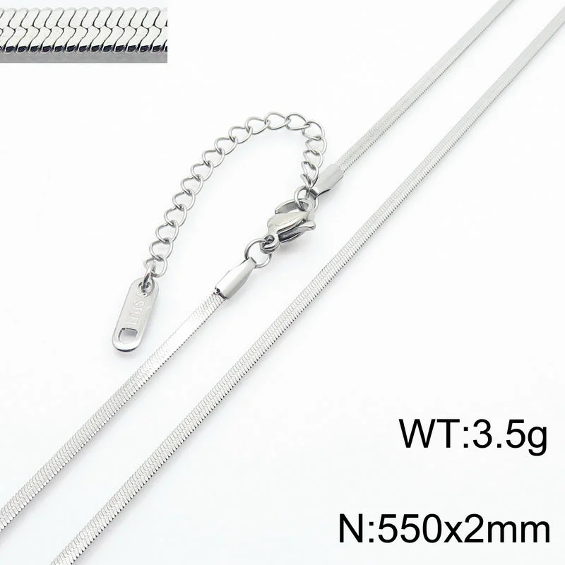 2mm55cm Silver