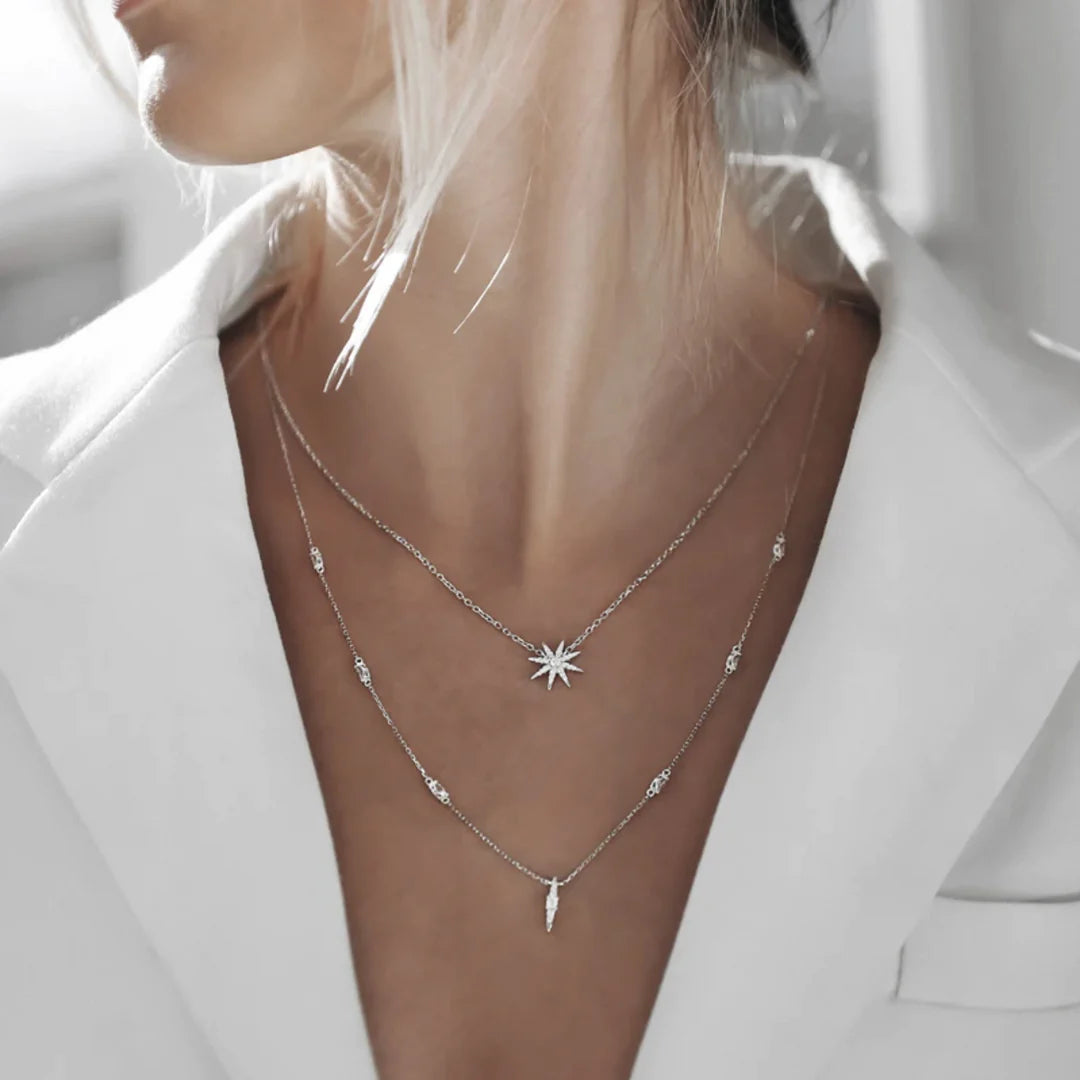 Women’s artistic necklaces-In The Light Of The Stars Layered Necklace