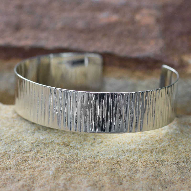 Women’s crystal bracelets-Rain Sterling silver cuff bracelet