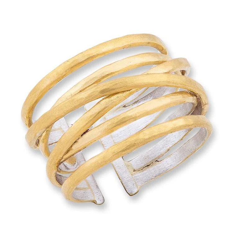 Women’s platinum rings-24K Multi-row Ring