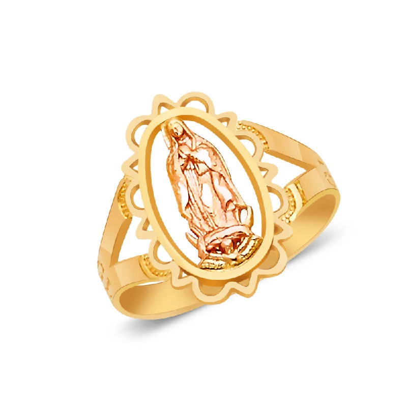 Women’s handmade rings-14K Solid Gold Religious Ring