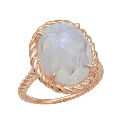 Women’s engagement rings with halos-Moonstone Ring