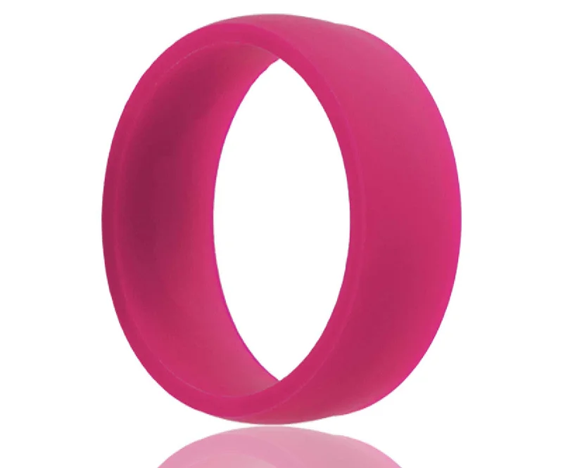 Women’s diamond solitaire rings-Silicone Rubber Pink Ring