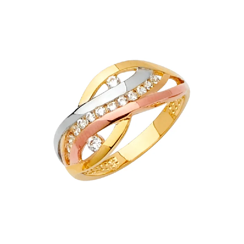 Women’s antique rings-14K Solid Gold CZ Fancy Stylish Women's Ring