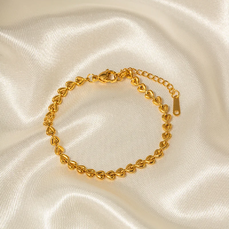 SL017 Square Zircon Bracelet Gold