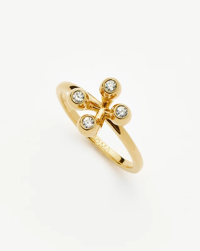 Women’s platinum rings-Atom Ring | 18ct Gold Vermeil