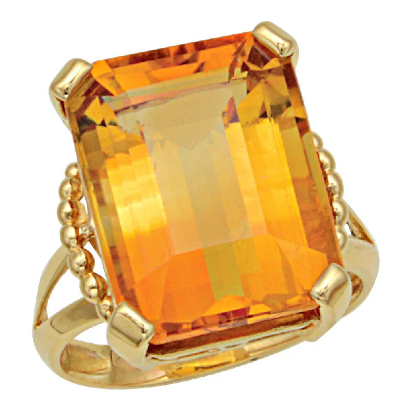 Women’s vintage wedding bands-Citrine Ring