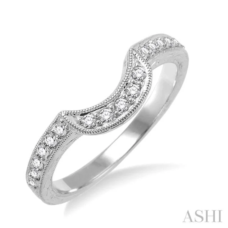 Women’s affordable diamond engagement rings-1/5 Ctw Diamond Matching Wedding Band in 14K White Gold